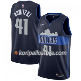 Dallas Mavericks Dirk Nowitzki 41 Nike 2017-18 Navy Miesten Pelipaidat Swingman 